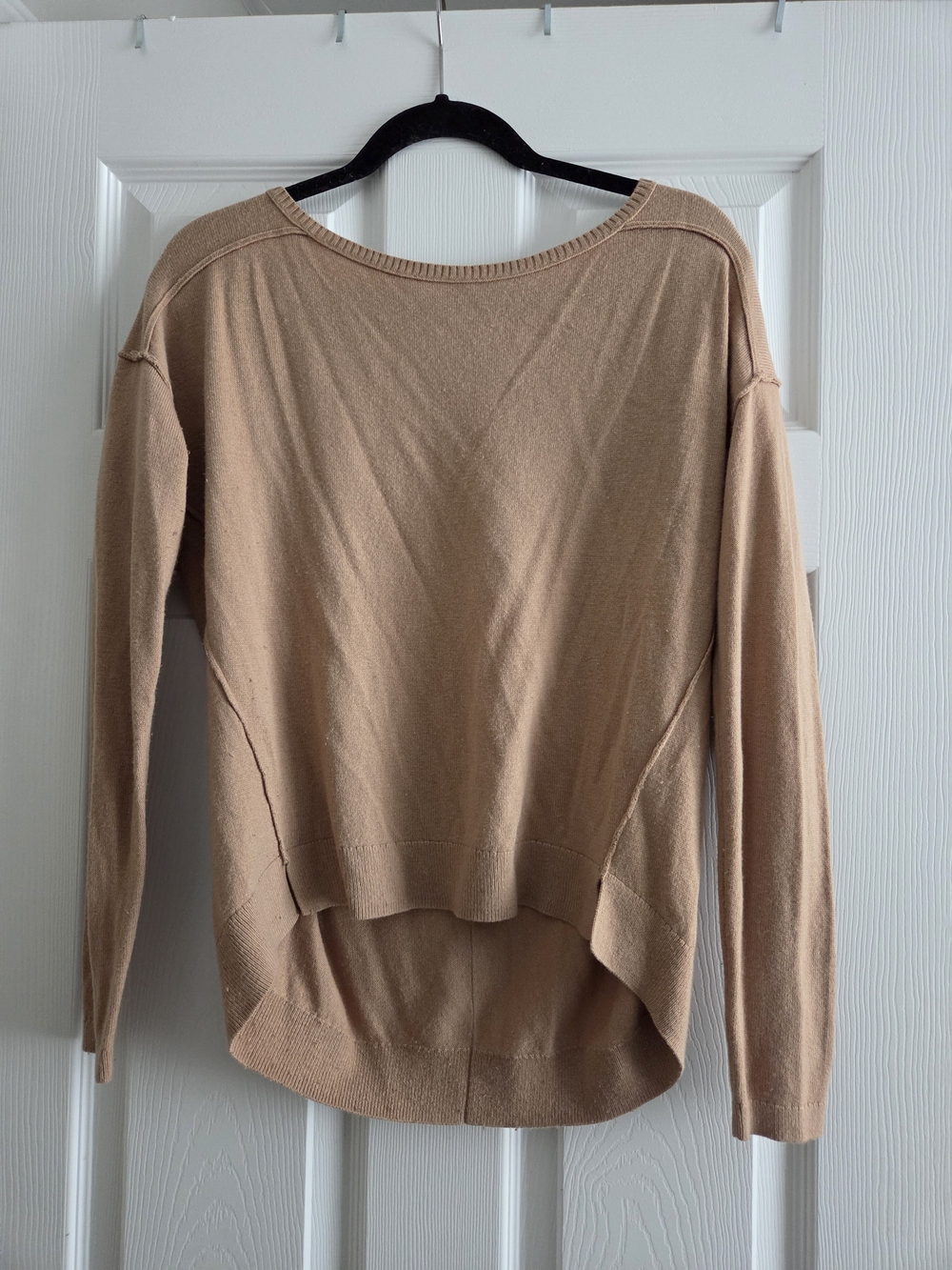 LOFT Camel Scoopneck Lightweight Pullover Sweater